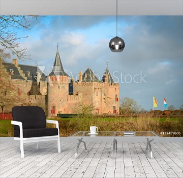 Bild på The Muiderslot with moat a well-preserved medieval castle 